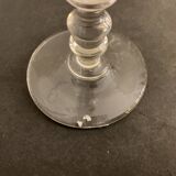6 antique champagne flutes with cut sides