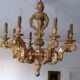 Large chandelier in gilded wood. Eight lights