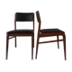 Paire de chaises scandinave, teck et cuir, 1960