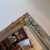 Miroir Bois et Stuk Argenté