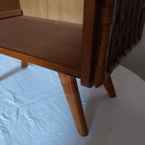 Bibus has 3 wooden and bamboo shelves from the 50s
