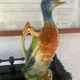 Saint Clément barbotine green duck jug