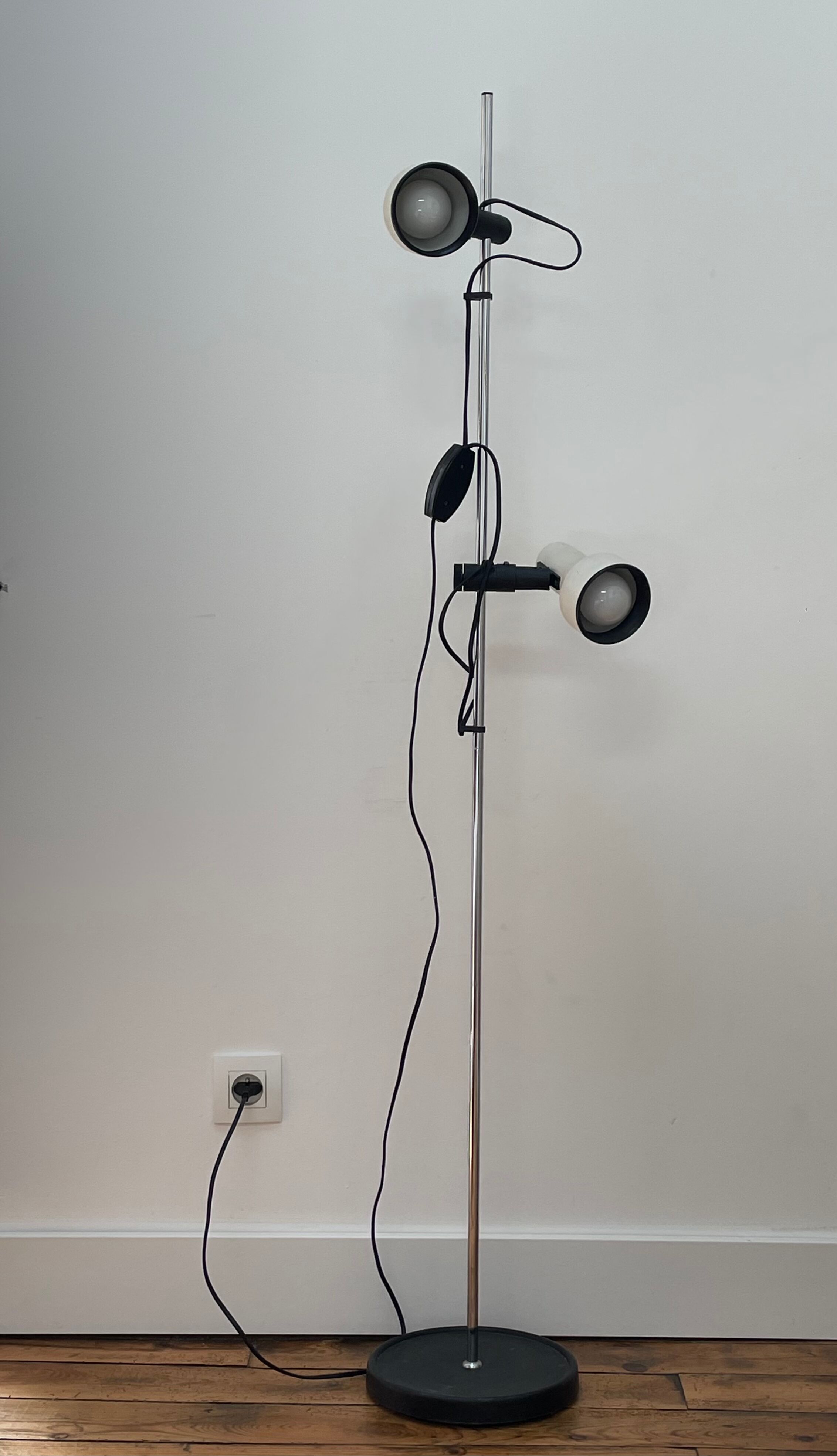Two-light floor lamp published by Hustadt Leuchten, 1970s