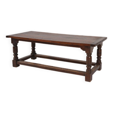 Table en chêne massif antique, France, années 1850.