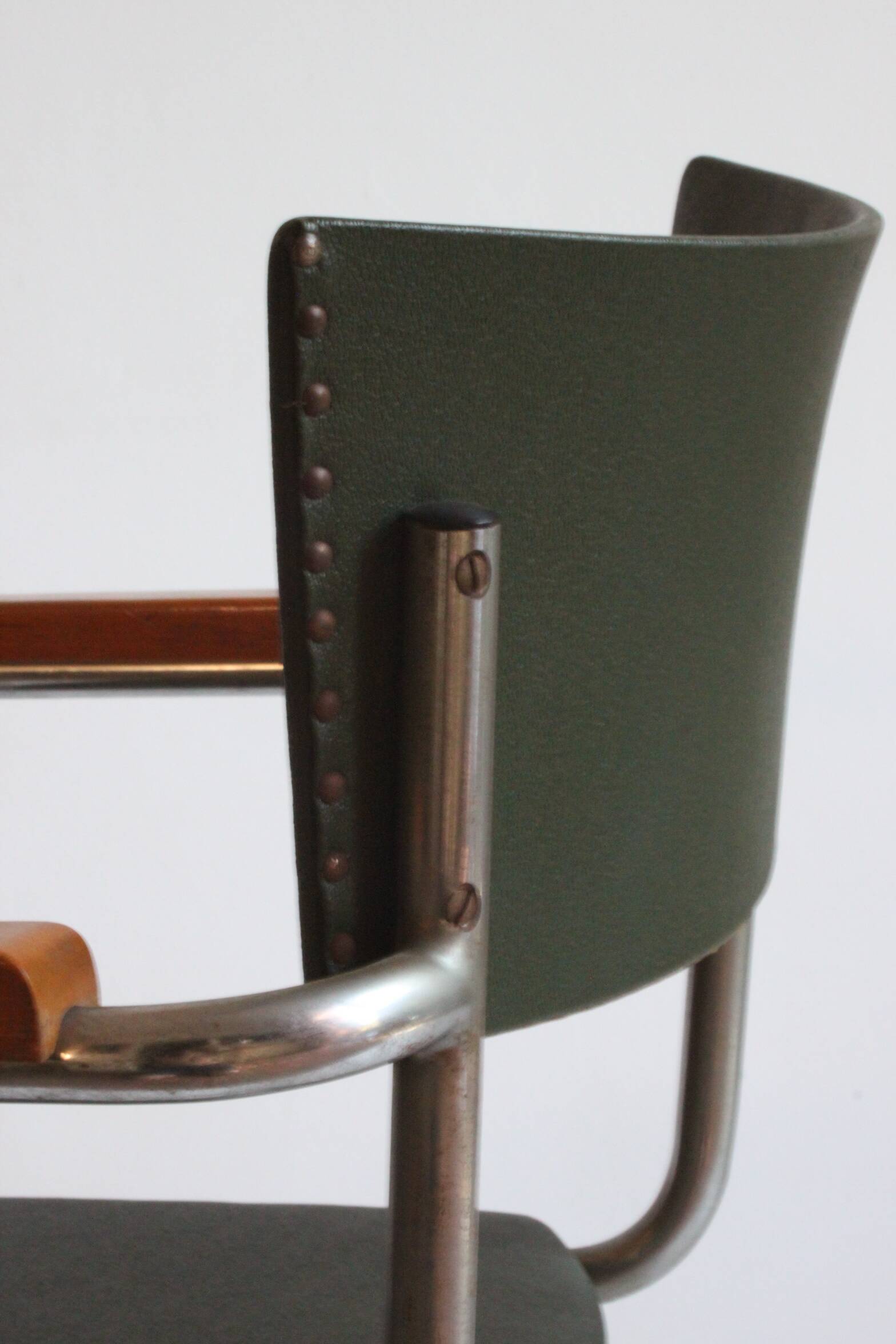 Art deco tubular Armchairs, 1930s set of two