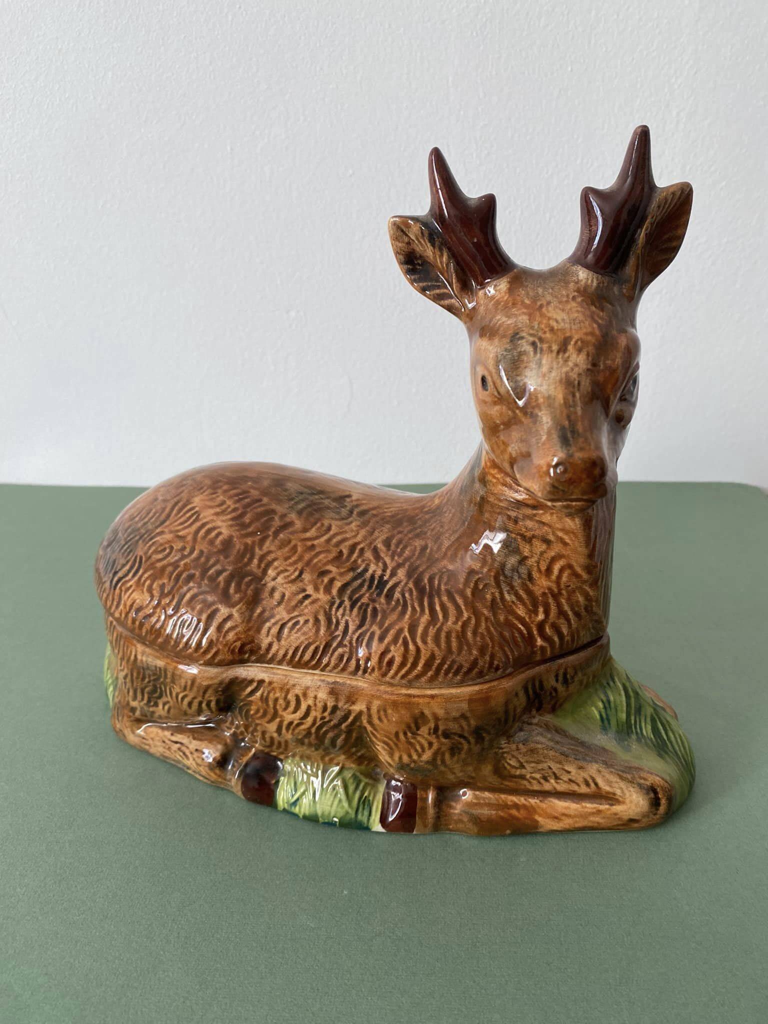 "Chevreuil" porcelain terrine by Michel Caugant