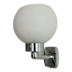 Vintage chrome and opaline wall lamp France 1970