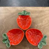 Set of 3 strawberry slushie bowls