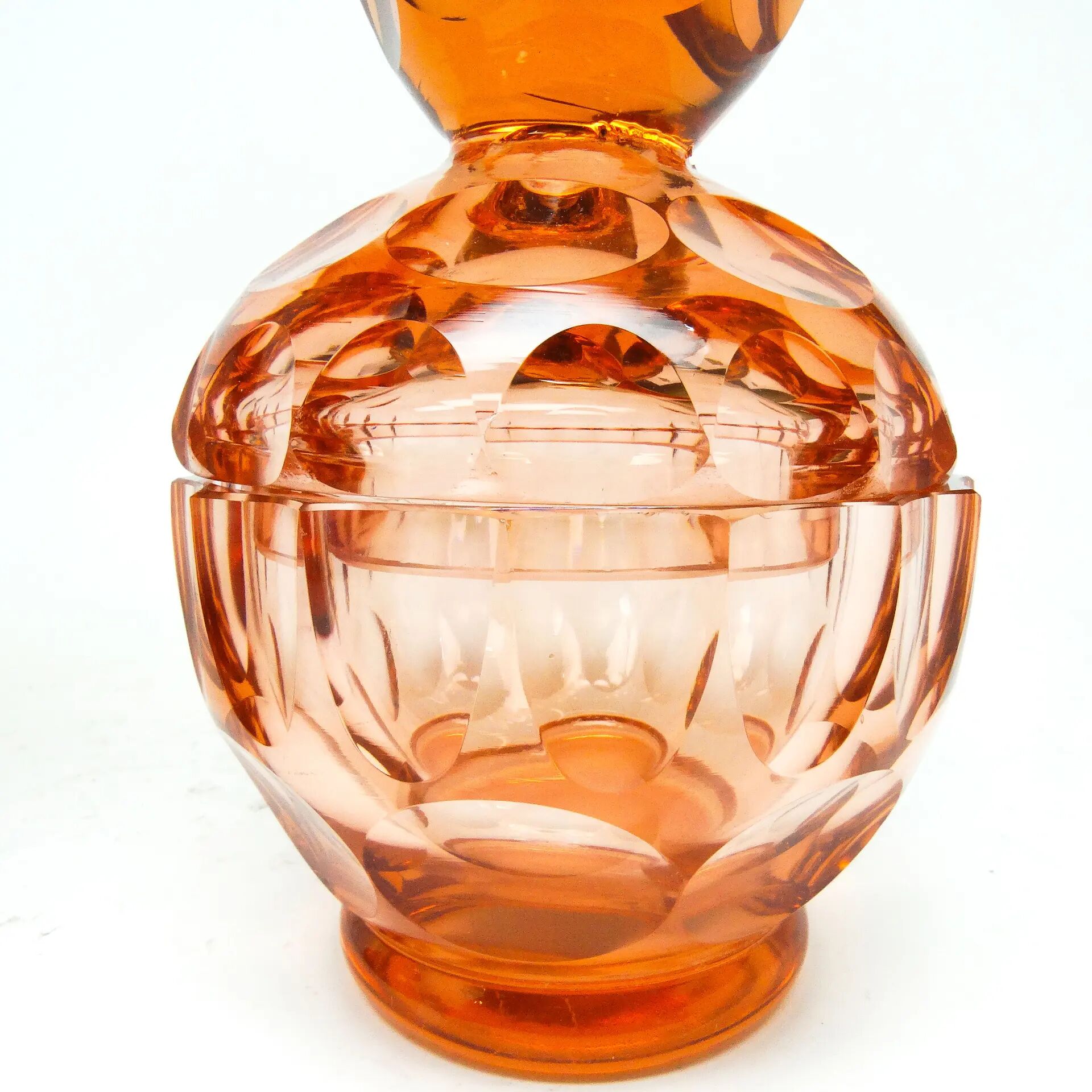 Art Deco bonbonniere, crystal, Moser, Czechoslovakia, 1930s