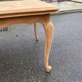 Louis XV extendable dining table from the 20th century, renovated in cherry wood, 250cm.