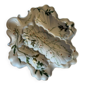 Assiette à huîtres en porcelaine