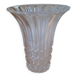 Molded crystal tulip vase,