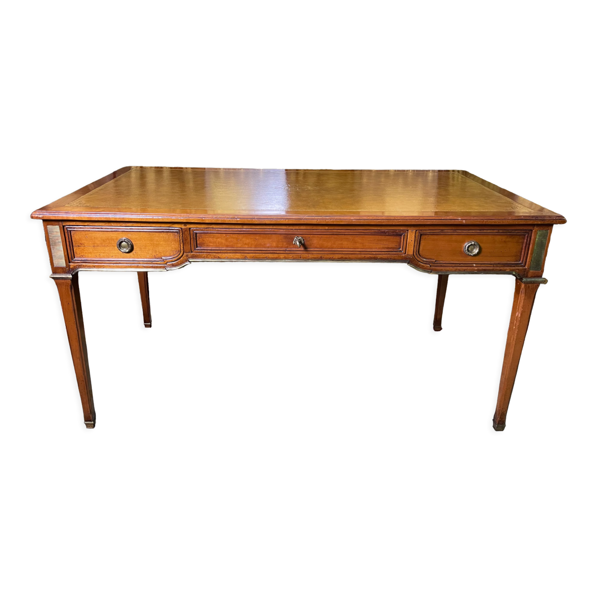 Louis XVI style flat desk leather