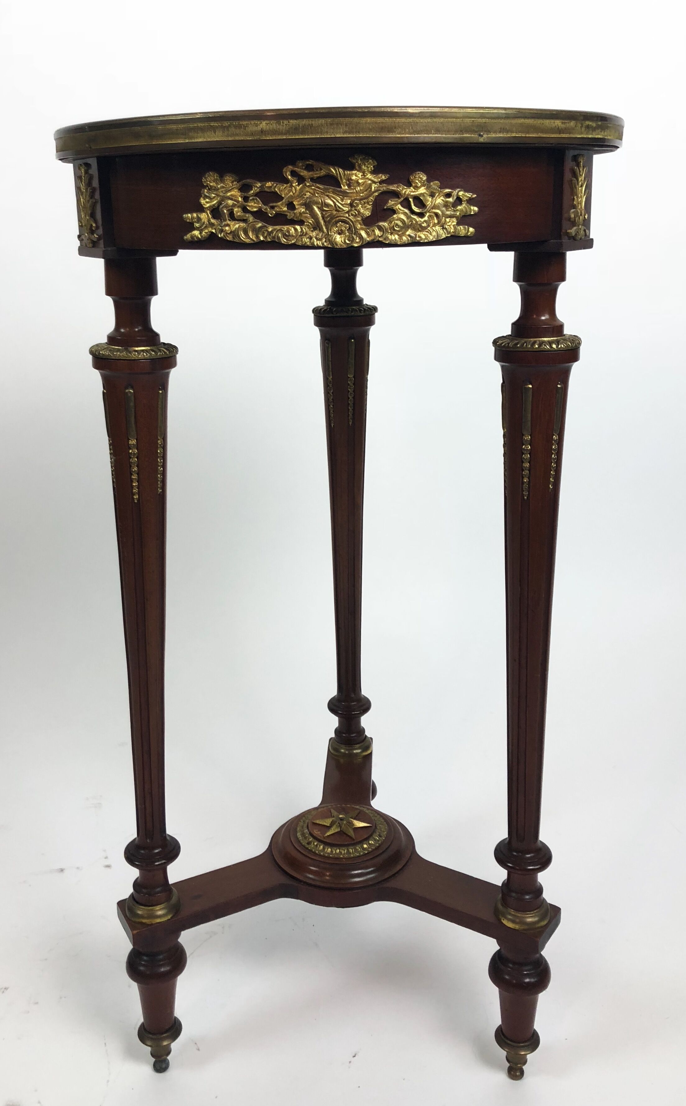 Side table Napoleon III wooden decorated with bronze