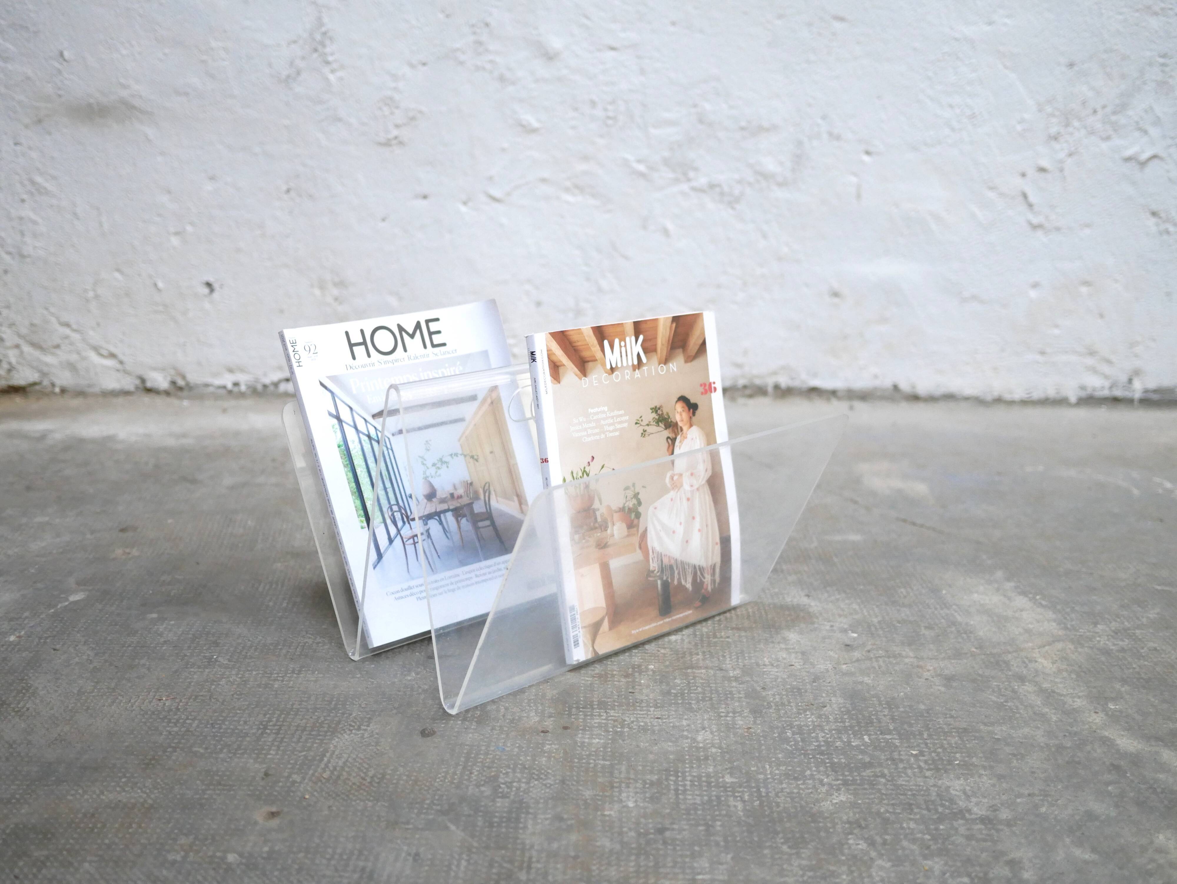 Vintage Plexiglas magazine holder