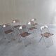 6 Plia folding chairs by Giancarlo Piretti for Anonima Castelli