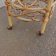 Bamboo serving table on wheels