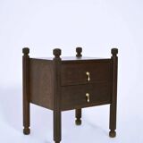 Table de chevet en châtaignier, Portugal années 1960