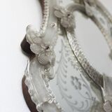 Venetian Murano glass mirror, Italy, 50s