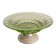 Art Deco Green Moulded Glass Coupe Centre Table with Metal Space Age Base