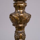 Baroque Revival solid Brass floor lamp France 1950s