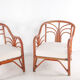 Pair of rattan armchairs