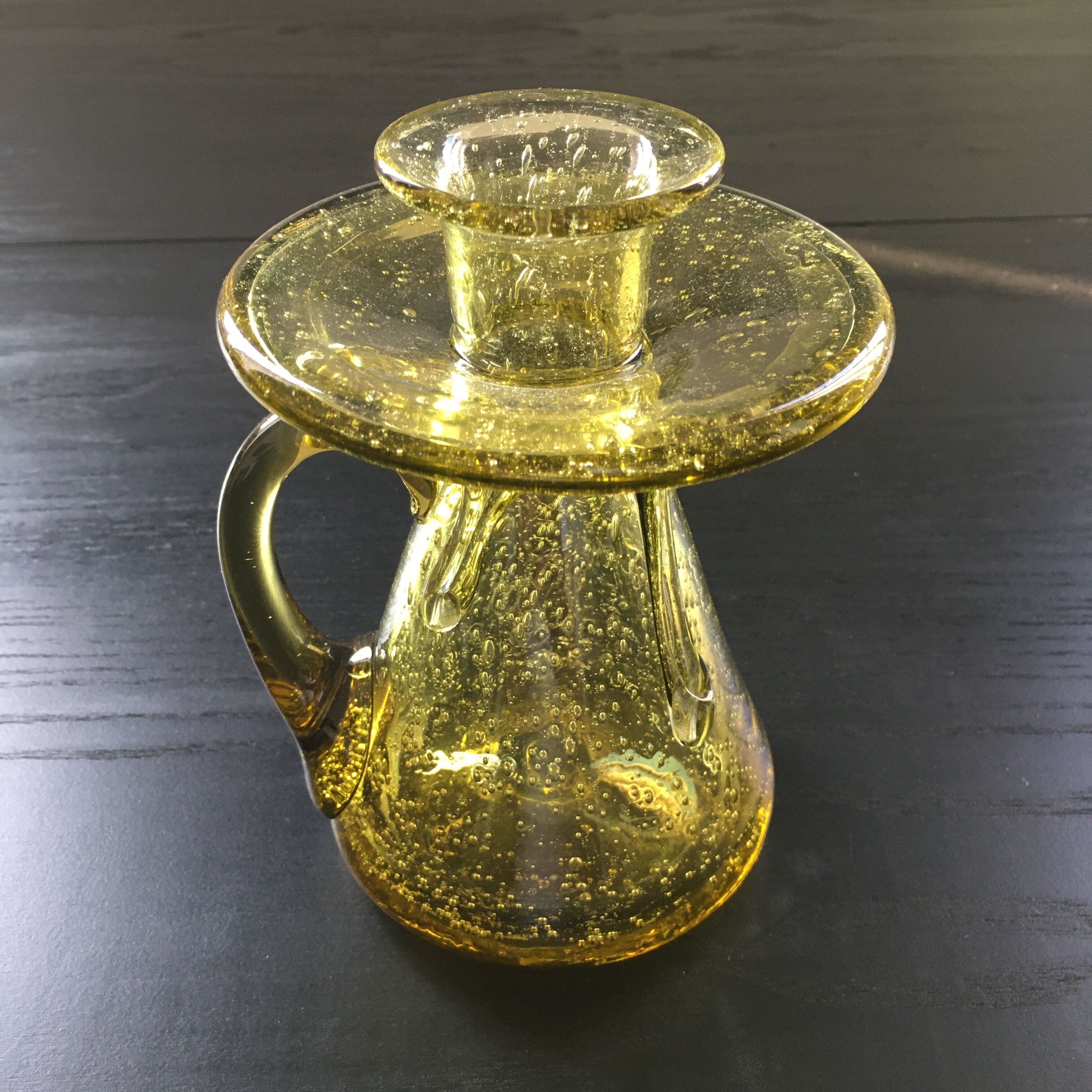Biot glass candlestick