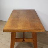 Table de repas de René Gabriel en chêne, 1950