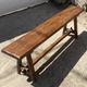 Solid oak farmhouse bench 140cm for rustic farmhouse table 1950
