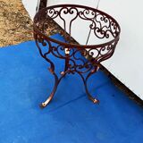Vintage wrought iron pedestal table