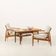 Table élévatrice vintage en teck, attribuée à Kai Kristiansen, années 1960
