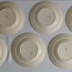 KG Lunéville - 6 flat plates made of ironstone monogrammed "C"