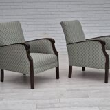 1950s, Danish vintage lounge chair, reupholstered, blend wool fabric.