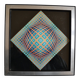 Victor vasarely impression offset annees 70 + cadre alu d'epoque