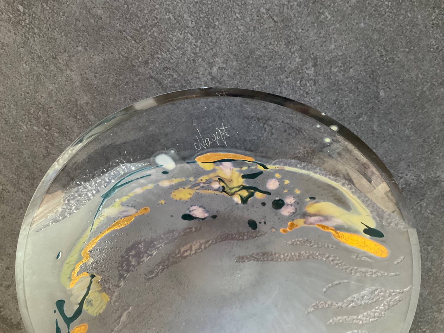 Vintage Murano glass empty pocket signed