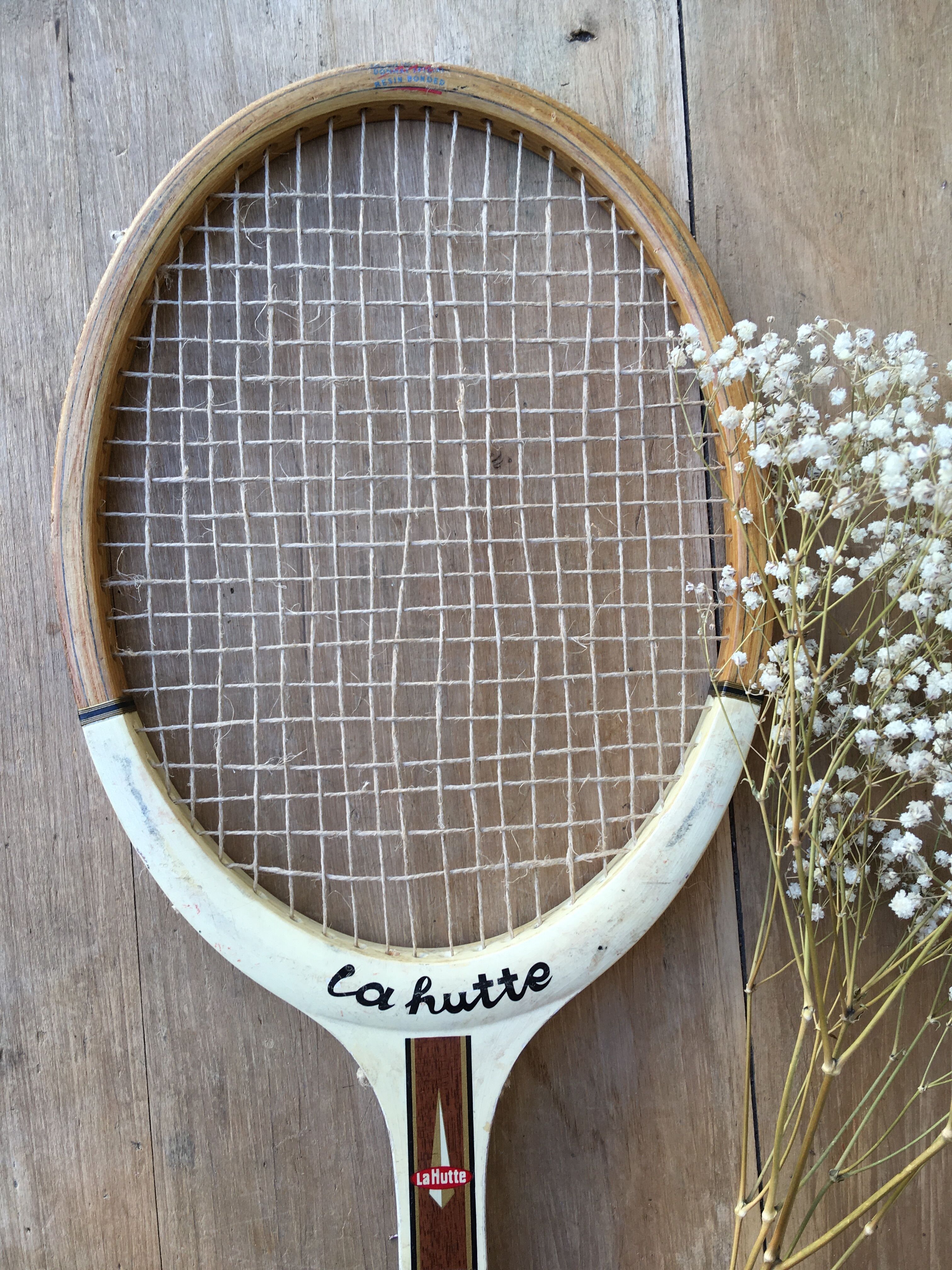 Vintage tennis racket "La Hutte"