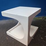 Vintage Authentic Vintage Fiberglass Cubic Side Table