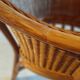 Set of 2 armchairs in adult varnished woven rattan