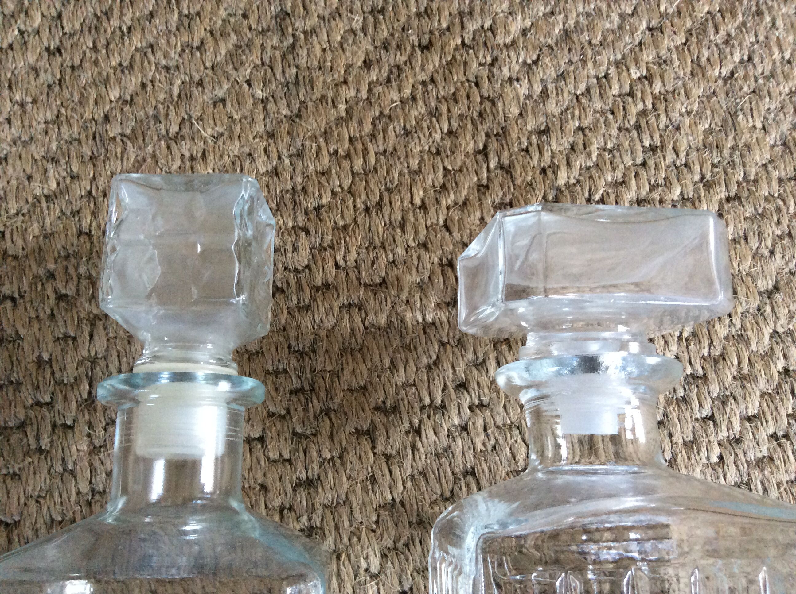 Set of whisky decanters