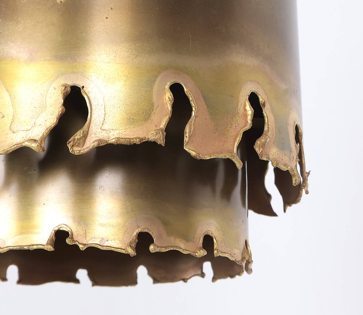 Set of 2 vintage Holm Sorensen brass pendant lamps 6400