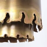 Set of 2 vintage Holm Sorensen brass pendant lamps 6400