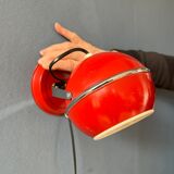 Red space-age eyeball wall lamp