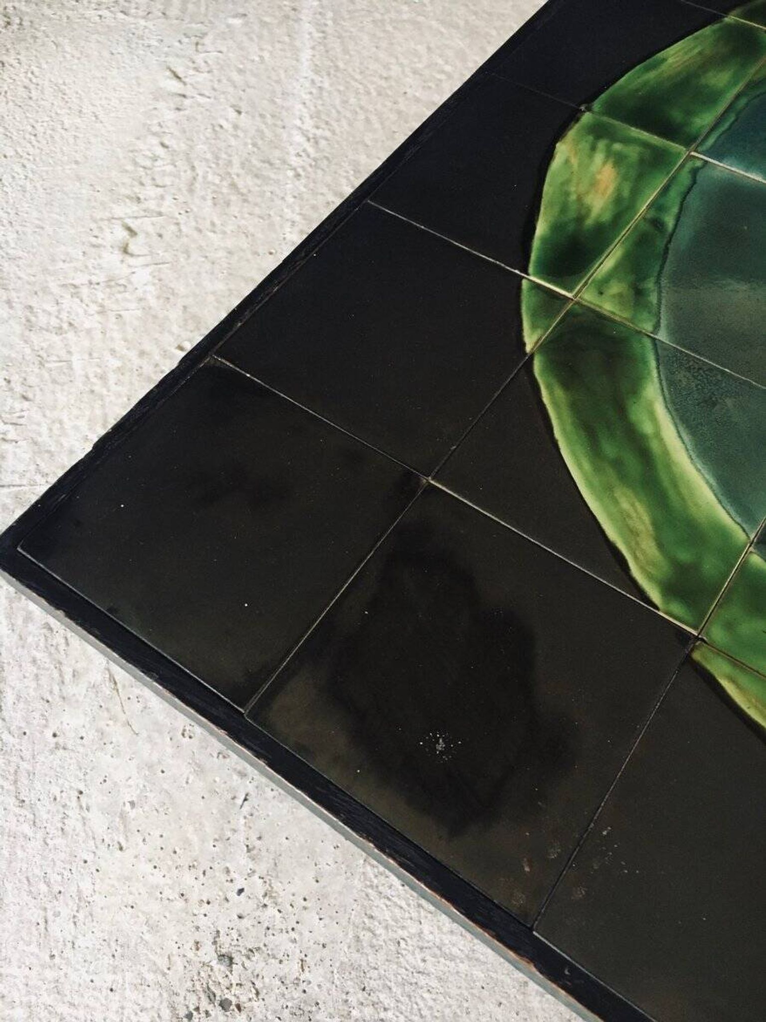 Mid-Century Studio Ceramic Tile Coffee Tabe, Belgium, 1960s
