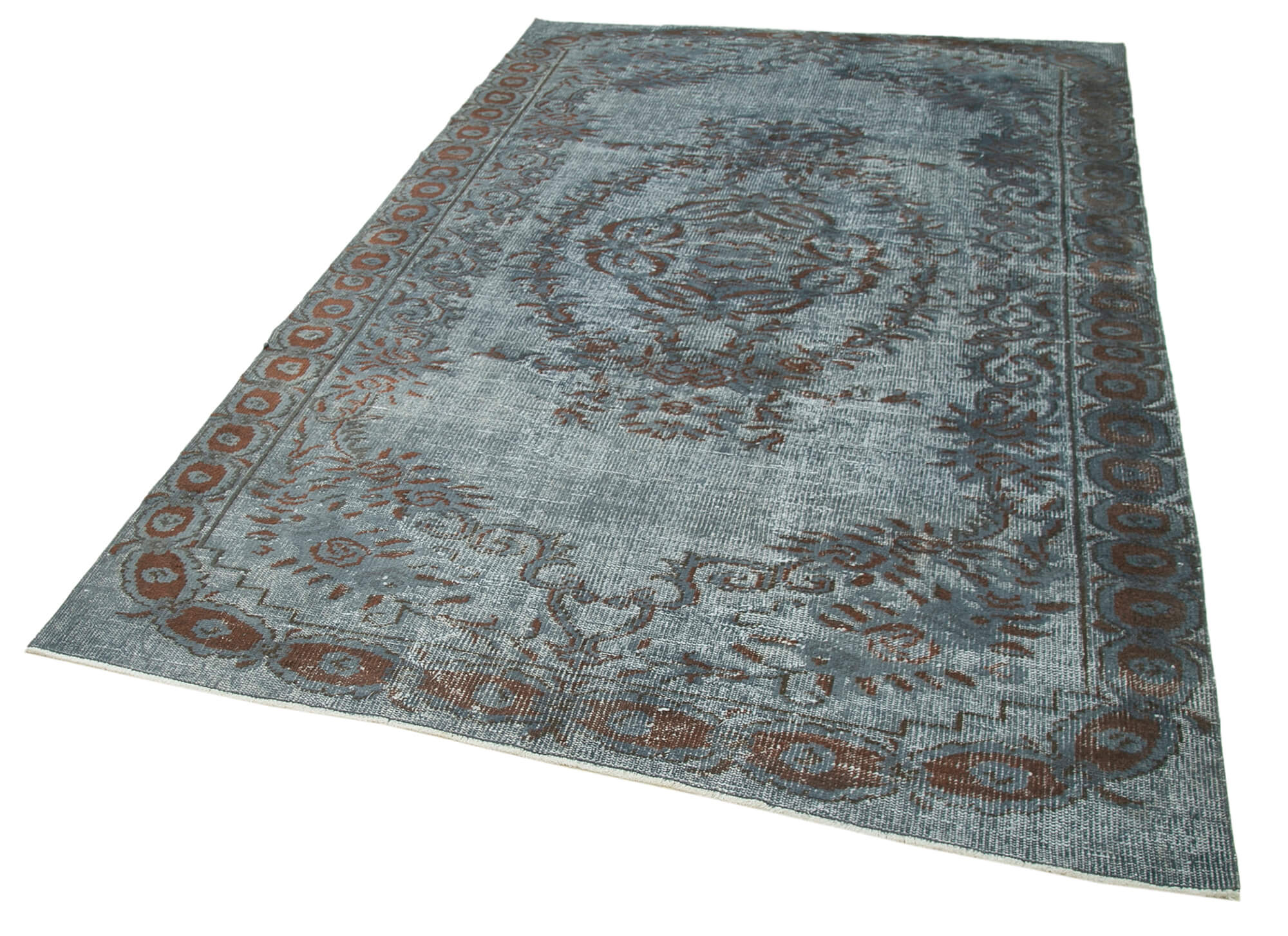 Hand-knotted anatolian 1970s 175 cm x 265 cm grey carpet