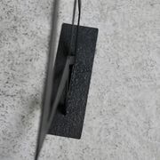 Steel sculpture, black, 1970s.