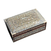 Coffret ancien nacre ivoire corne