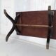 Table basse style empire en bois placage et laiton