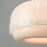 Italian White Medusa Pendant Brass Edition by Luigi Massoni for Guzzini, 1970s