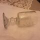 Antique 19th century glass, blown sand, bunches of grapes