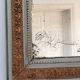 Miroir antique français Louis Philippe – crème et or, fin du 19e siècle